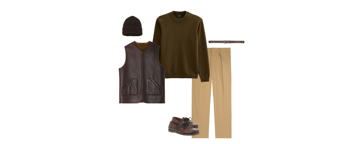 Dressing homme : Kaki & Cappuccino